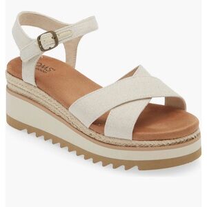 Gia Platform Wedge Sandals - cream
